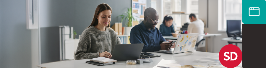 working togther in an open space learn how to tap into San Diego's cybersecurity resources